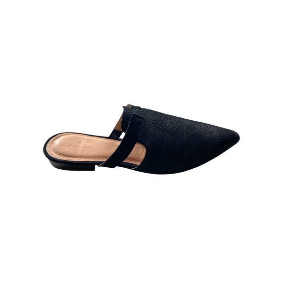 Caslon Pointed Toe James Mules Black Size 8 Genuine Leather Minimalist Preppy - Picture 3 of 10